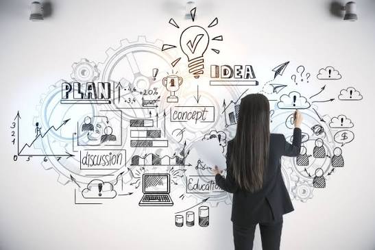 Business planning and strategy illustration